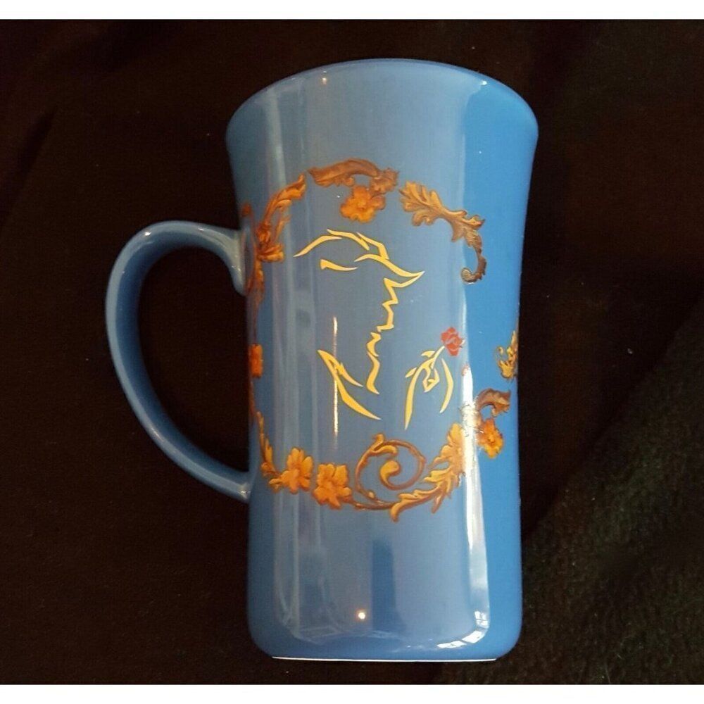 Walt Disney Company Beauty And The Beast Blue Ceramic Coffee Mug Cup